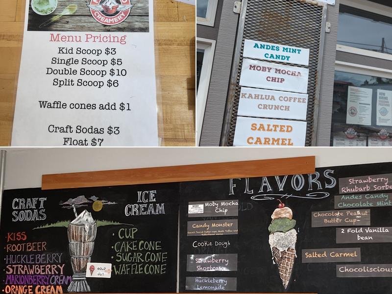 Mt. Hood Creamery Menu