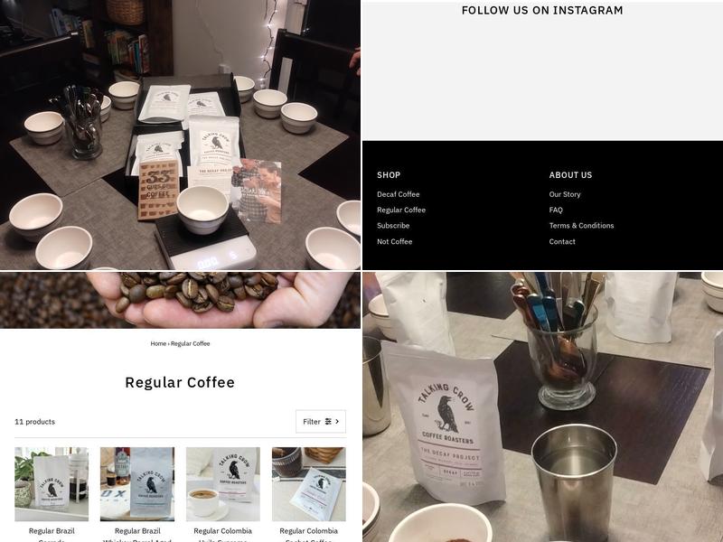 Talking Crow Coffee Roasters Menu