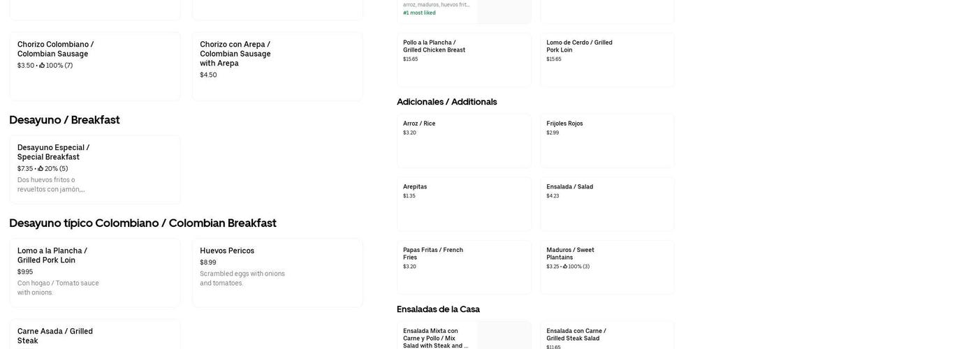 Macitas express Menu