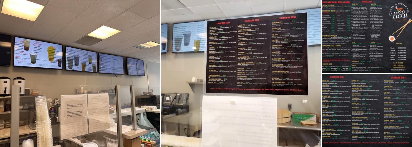 lulu sushi and bubble tea Menu