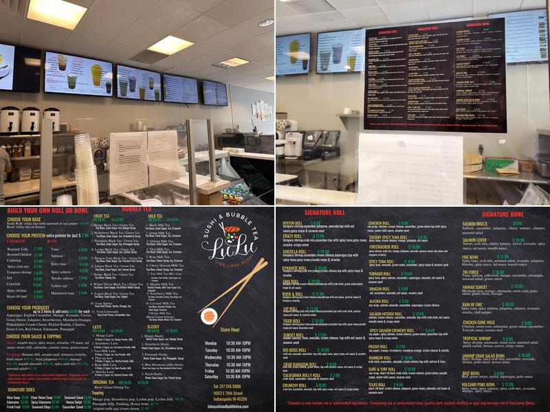 lulu sushi and bubble tea Menu
