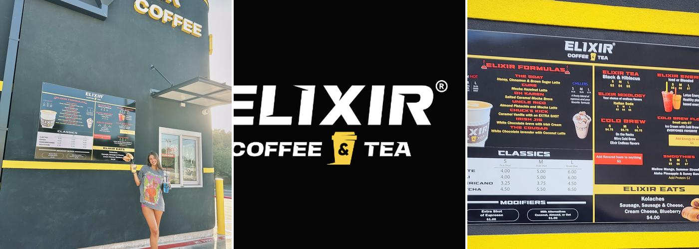 Elixir Coffee & Tea Menu