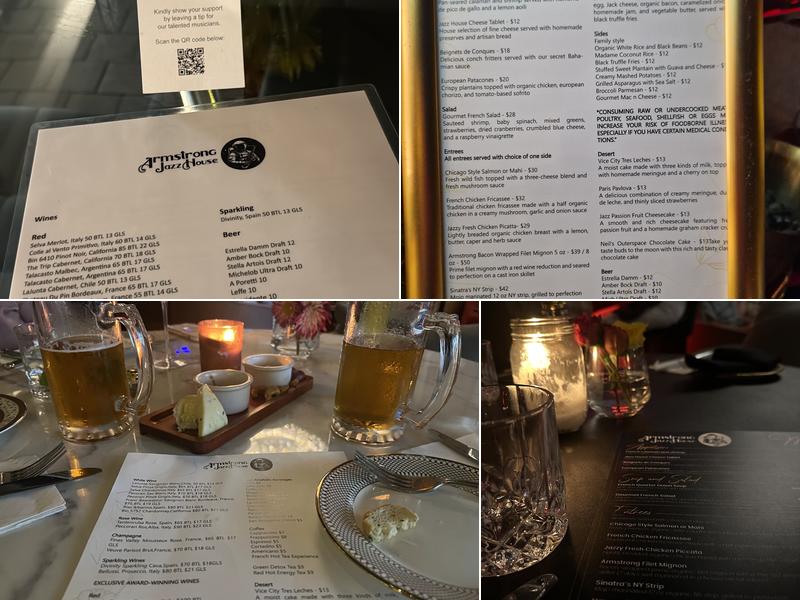 Armstrong Jazz House Menu