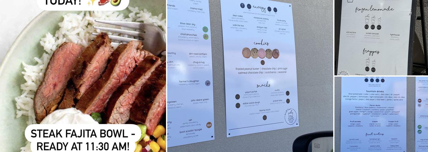 Small Town Sips Menu