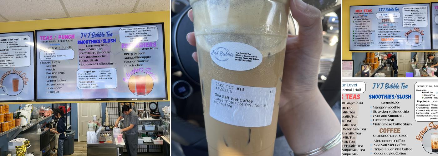 JvJ Bubble Tea Menu