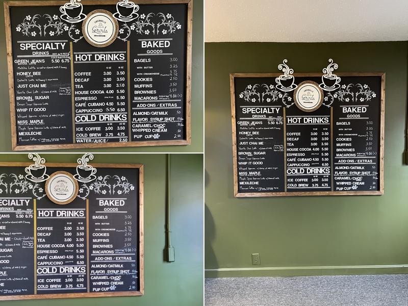 Greenville Grinds Menu