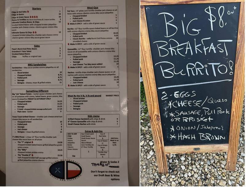 Double D BBQ Menu