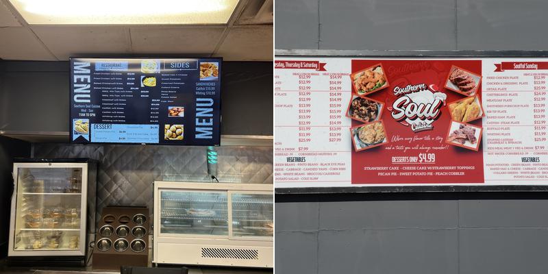 Southern Soul Cuisine Menu