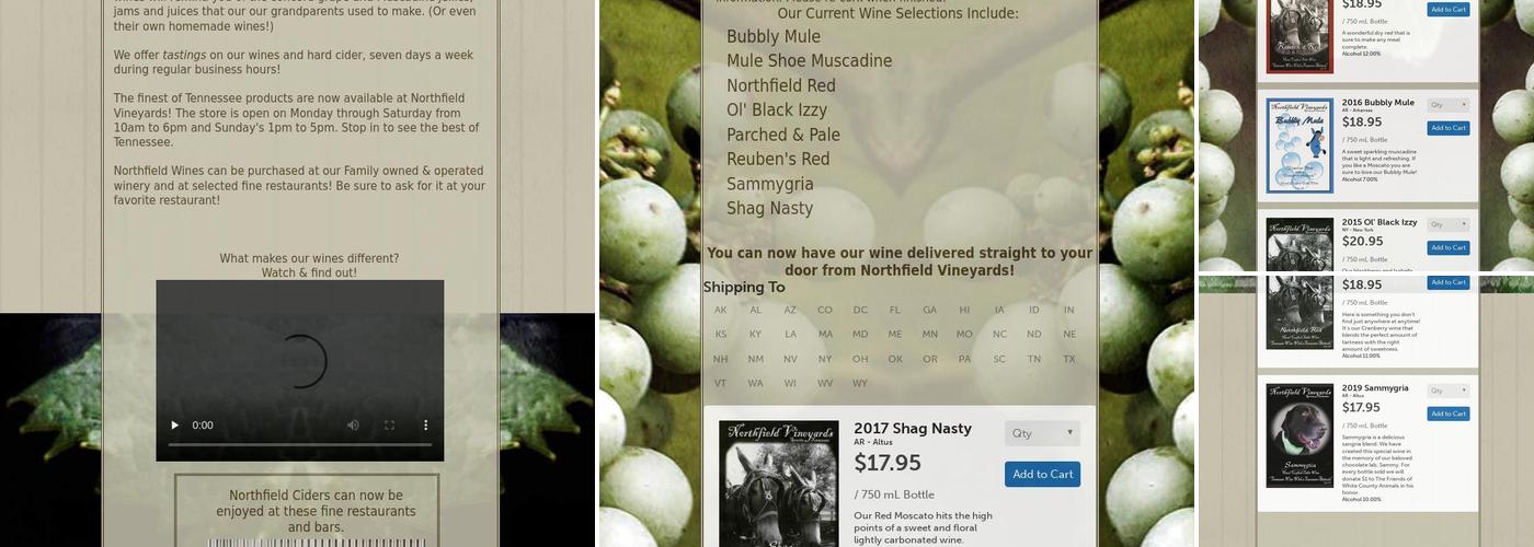 Northfield Vineyards Menu