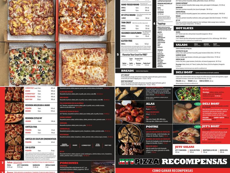 Jet's Pizza Menu