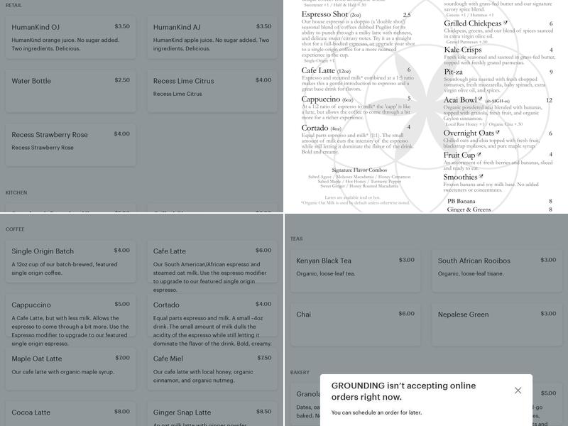 Grounding Menu