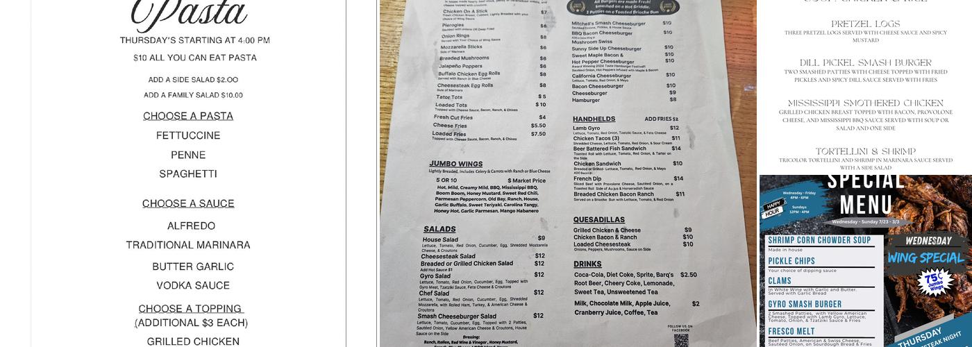 Mitchell's Grill Menu