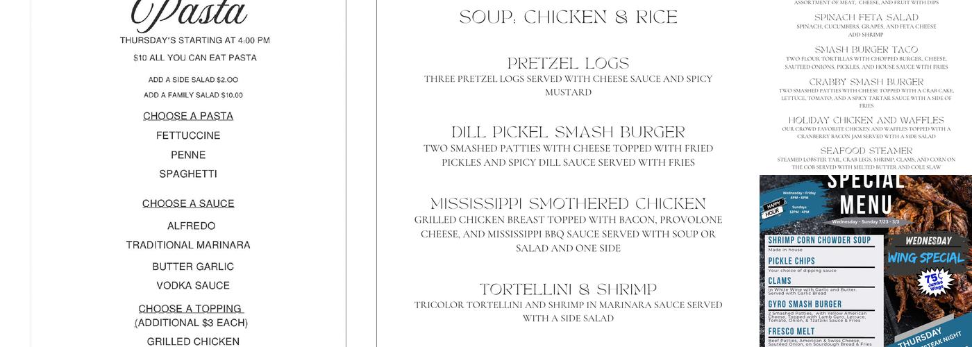 Mitchell's Grill Menu