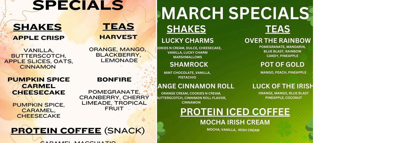 Inside Out Nutrition Menu