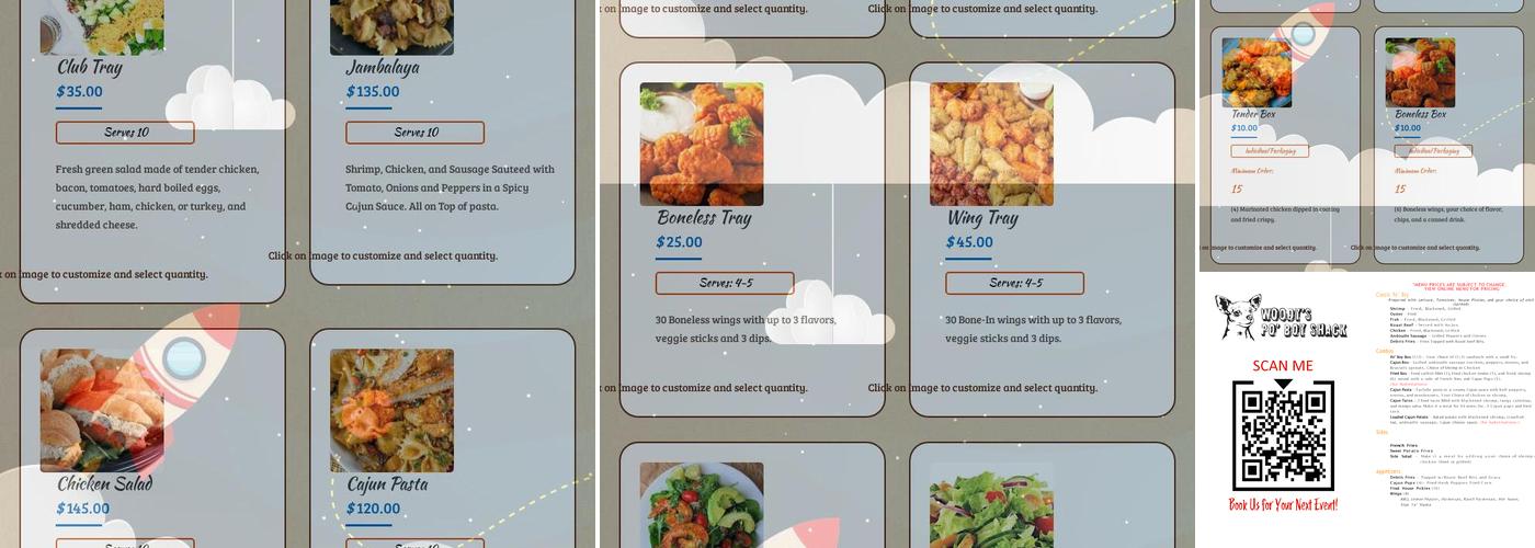 Woody's Po' Boy Shack Menu