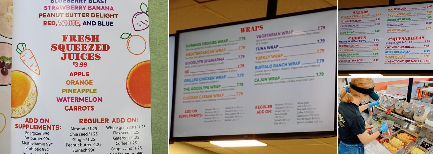 Goodlyfe Smoothie Menu