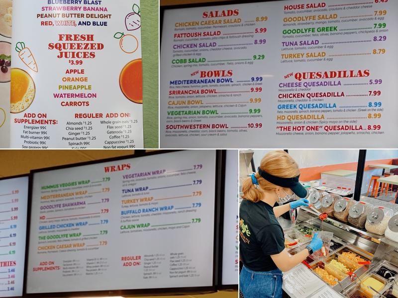 Goodlyfe Smoothie Menu