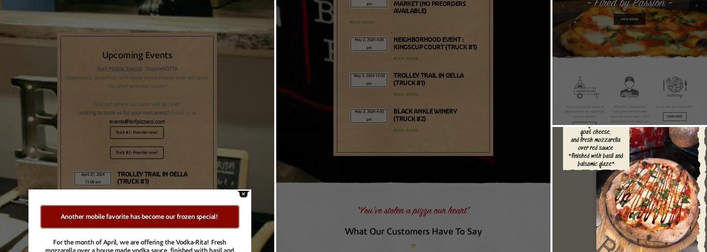 BricknFire Pizza Company-Mobile Menu