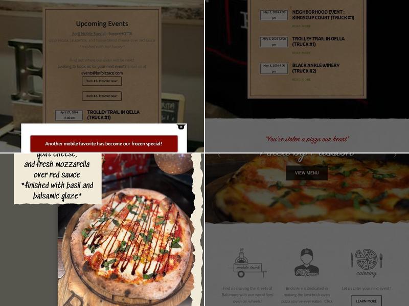 BricknFire Pizza Company-Mobile Menu