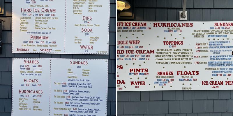 Nelson Creamery Menu