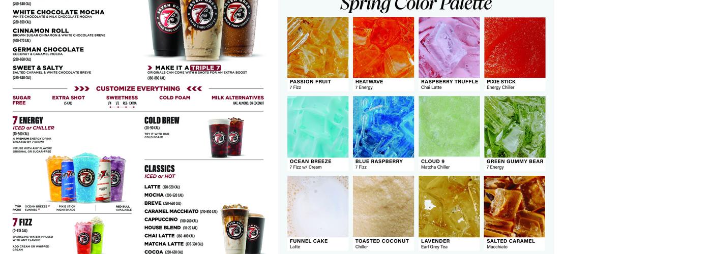 7 Brew Coffee Menu