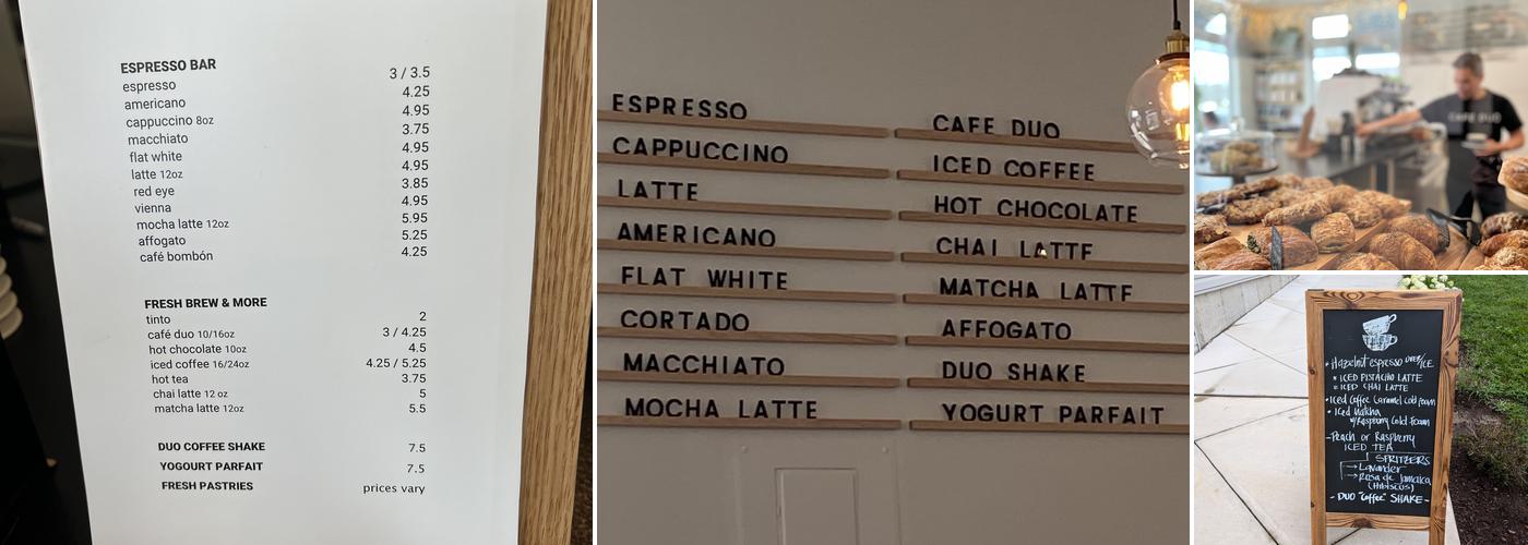 Café Duo Menu