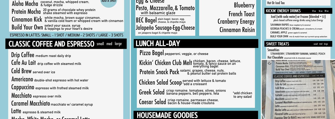Goat Kick Coffee Co Menu