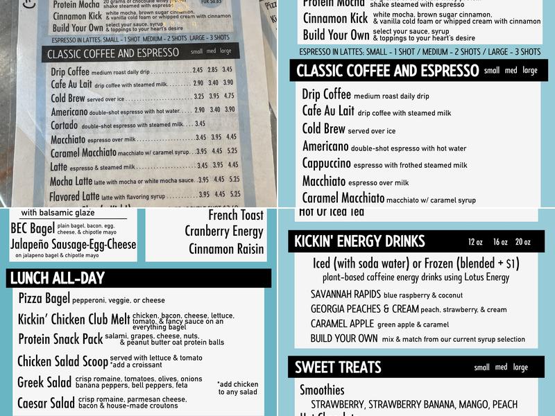 Goat Kick Coffee Co Menu