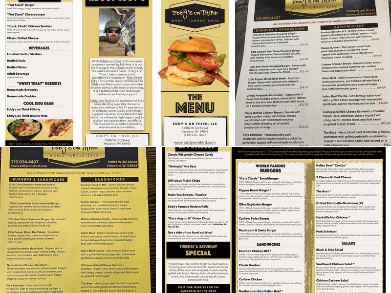 EDDY'S ON THIRD Menu