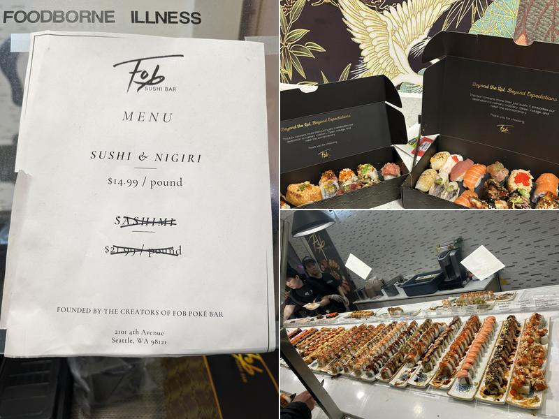 FOB Sushi Bar Menu