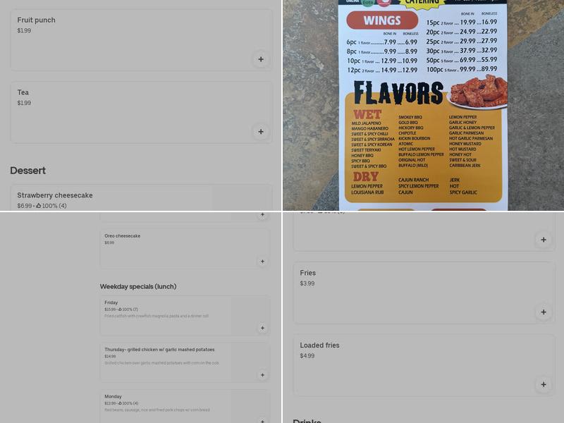 Who dat wings #4 Menu