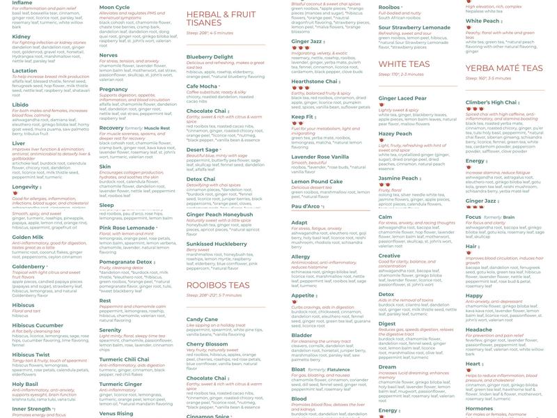 Leaf & Petal Menu