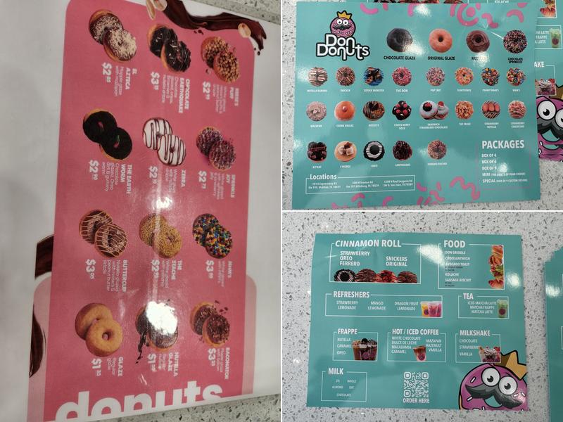 Don Donuts Menu