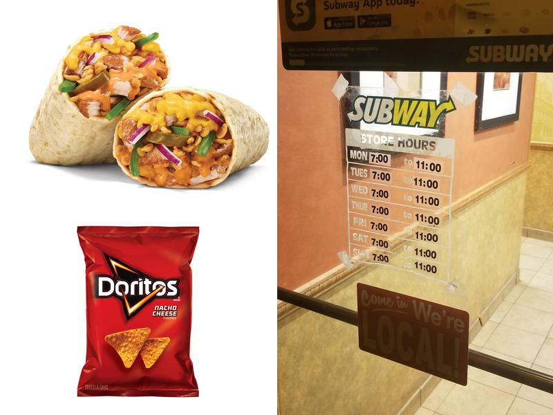 Subway Menu