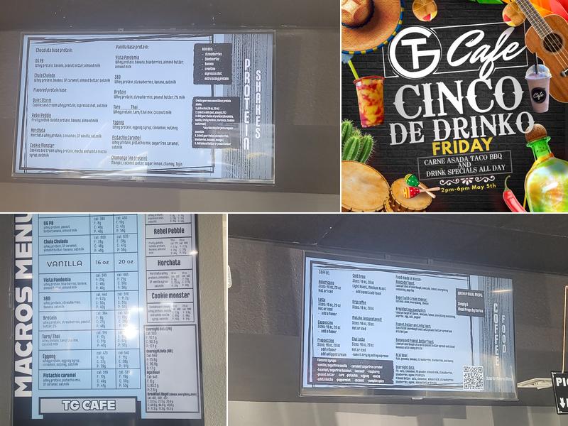 TG Cafe Chula Vista Menu