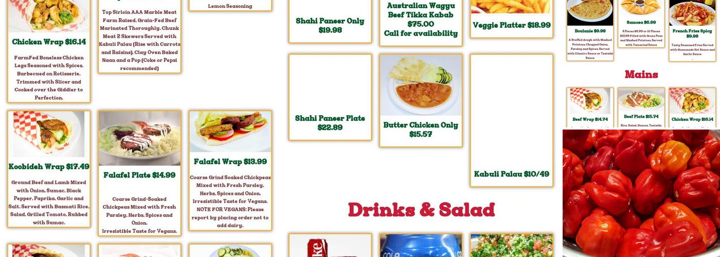 Big Bite Donair حلال Menu