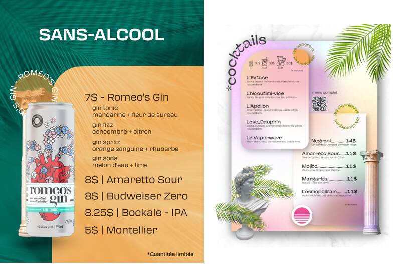 La Nuit des Temps Menu