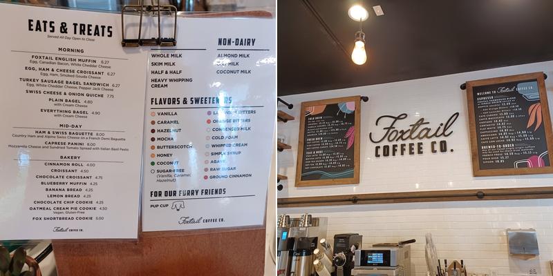 Foxtail Coffee Co. - Dr. Phillips YMCA Menu