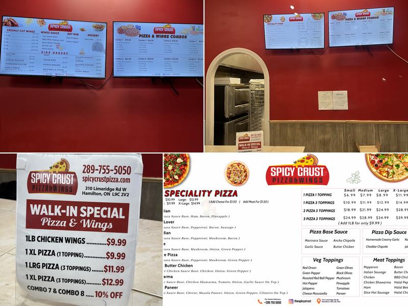 SPICY CRUST PIZZA & WINGS Menu