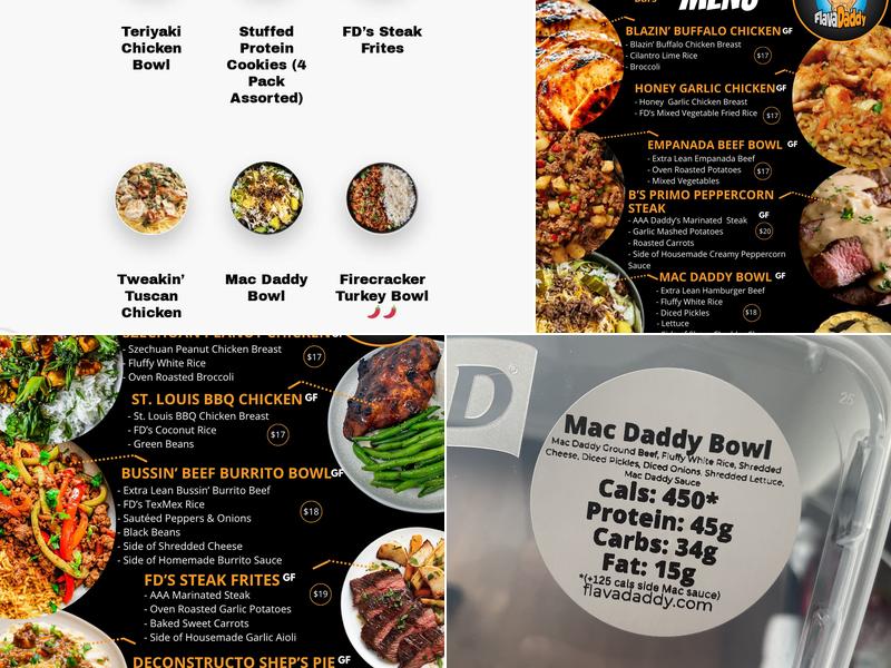 FlavaDaddy Menu