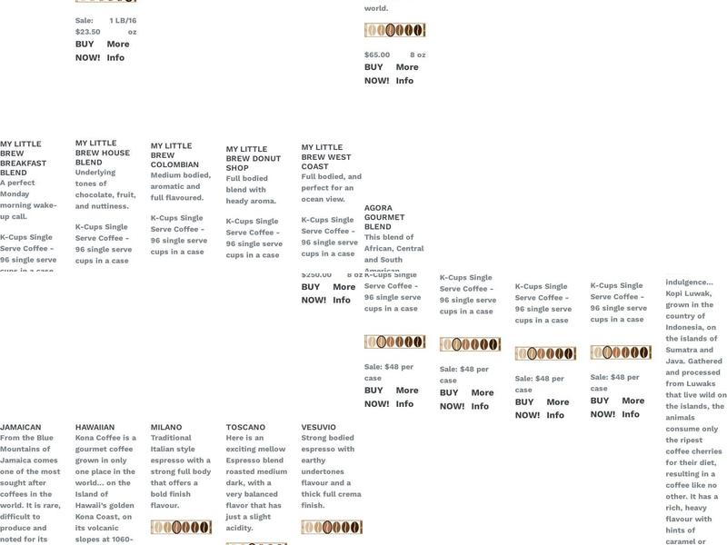 Agora Coffee Company Menu