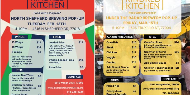 Kindred Kitchen Menu