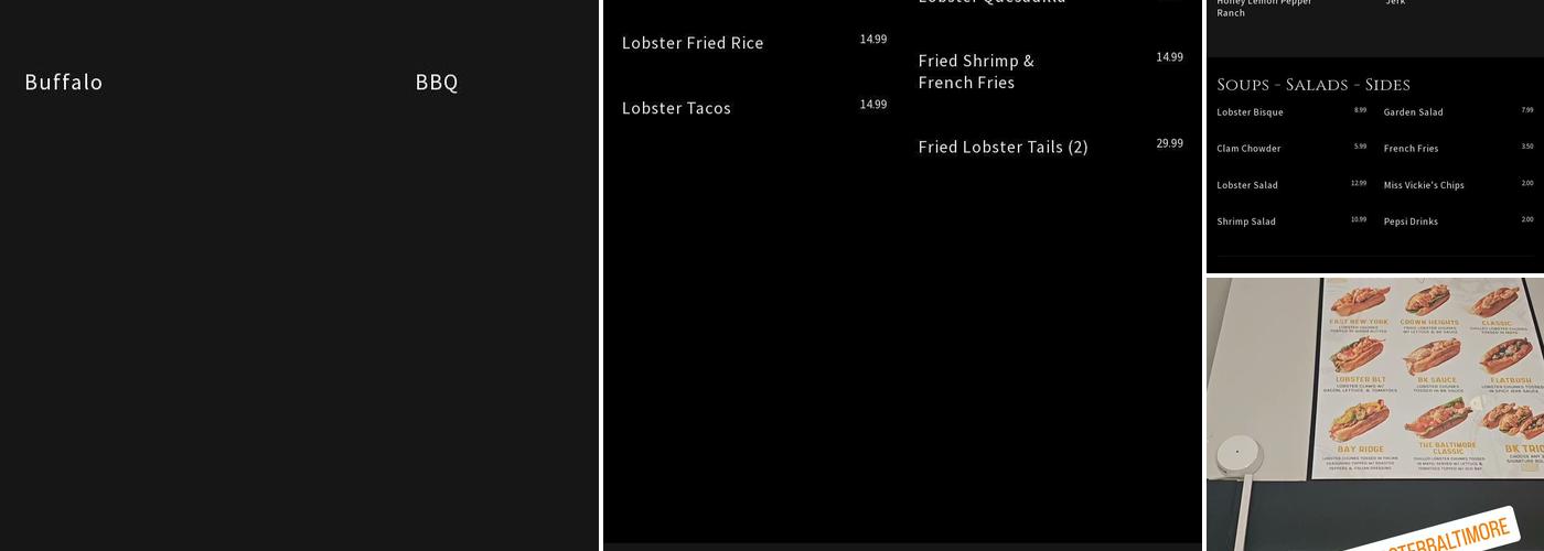 Bk Lobster Baltimore Menu