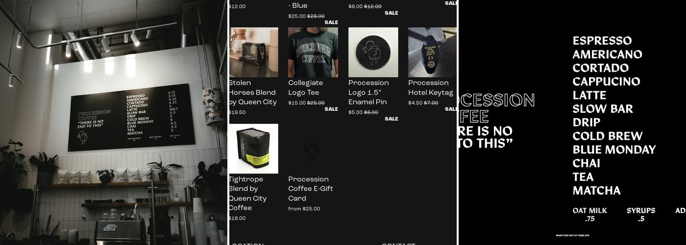 Procession Coffee Menu