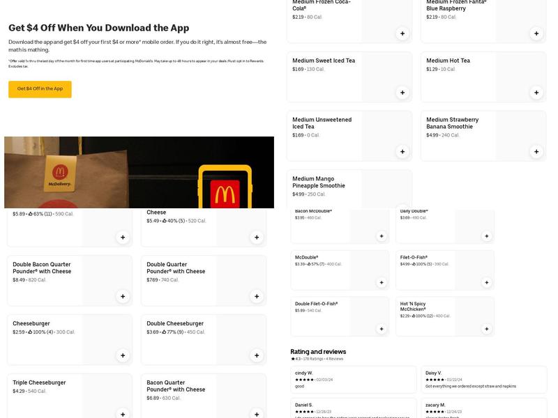 McDonald's Menu