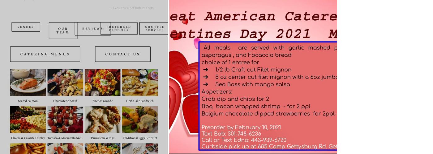 Great American Caterers Menu