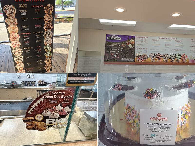 Cold Stone Creamery Menu