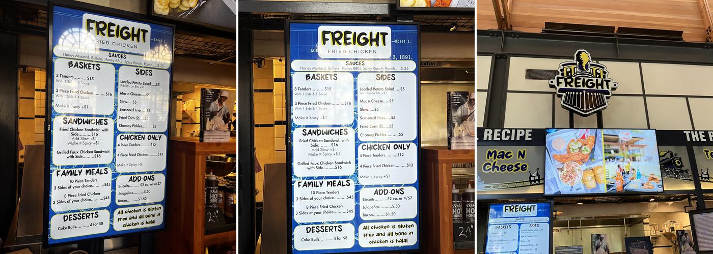 Freight Fried Chicken Menu