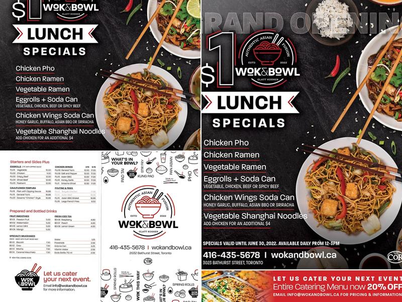 Wok & Bowl Menu