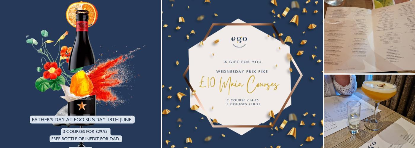 Ego at The Grapes, Shrewsbury Menu